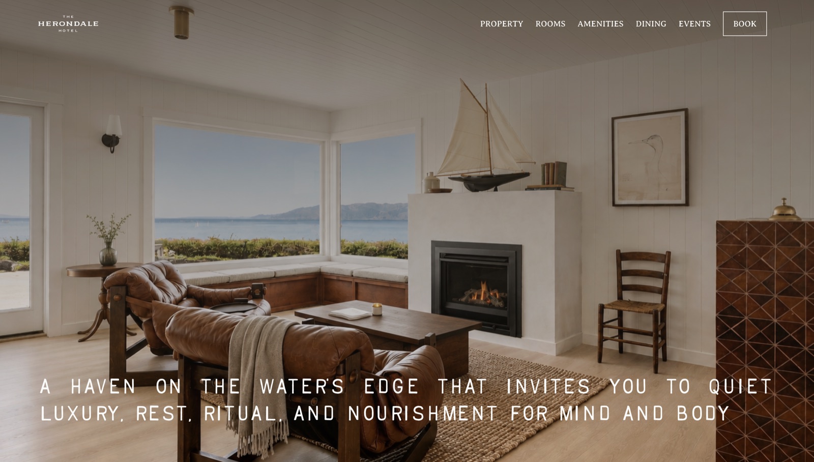 The Herondale Hotel website homepage